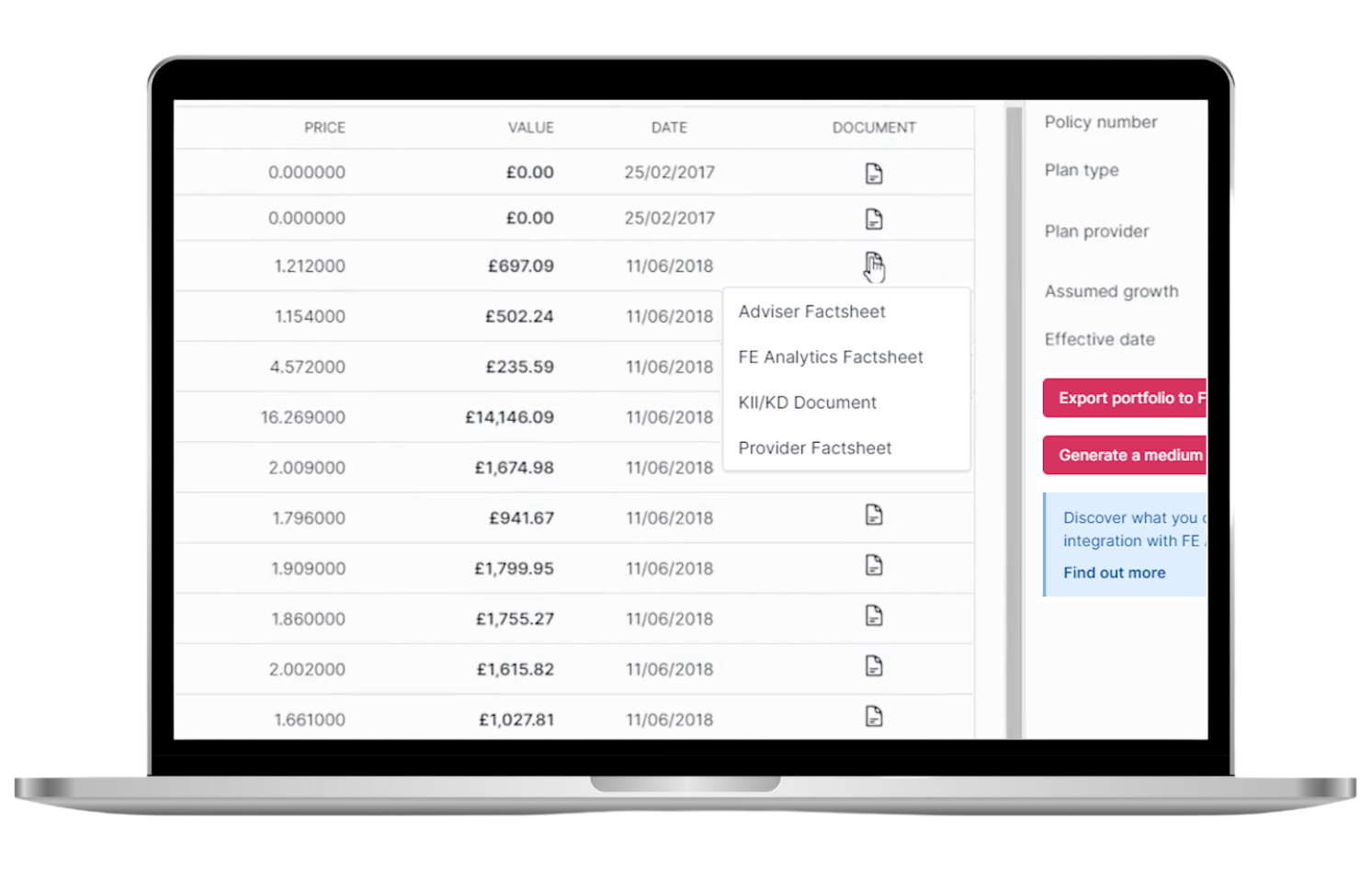 FE CashCalc FE Analytics 2