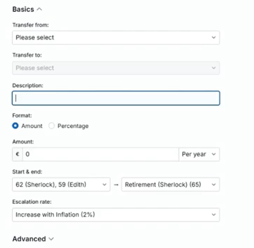 Use the transfers feature to move money between pots