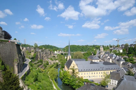 Stock Photo Abbey De Neumunster In Luxembourg City In A Calm Day